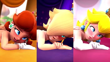 Peach, Daisy, And Rosalina' Pussies Pounded