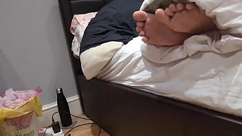 Barefoot Guy Wrapped Up And Eaten By Blankets