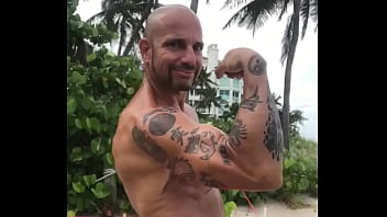 Flexing At The Beach