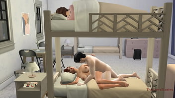 Demo Version: Stepfather Fucks Stepdaughter In A Hotel On A Double Bed Next To His Wife