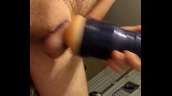 Using A Fleshlight To Edge Two Loads Out Of My Thick Cock