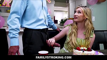 Familystroking - Small Tits Virgin Teen Stepdaughter Cums For Stepdad - Daisy Lavoy, Peter Fitzwell