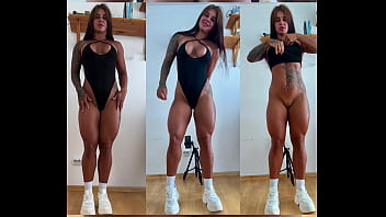 Long-legged Beauty In Bodysuit Gets Fucked Hard In The Ass And Swallows Cum In Her Mouth