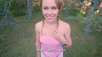 Fucking My Stepsister' Pussy In Nature Because I Got A Hard-on At The Sight Of Her Naked Ass