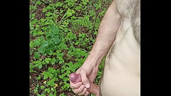 Дрочу и кончаю в парке