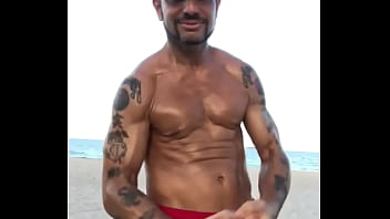 Flexing At Fort Lauderdale Beach Bro