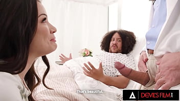 Devils Film - Horny And Desperate Alison Rey Fucks Her Boyfirend' Doctor In Front Him