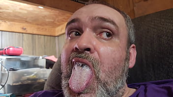 Playing With A Huge Load Of Cum In My Mouth