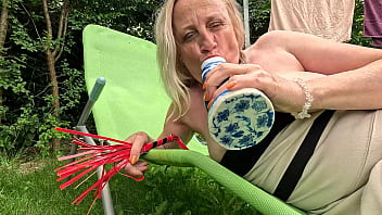 Mega Dildo In My Prolapse Pussy