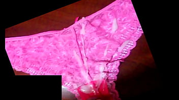 Sexy Milfs Pink Used Thong Filled With Sperm!