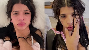 Slap Me And Fuck Me Hard Daddy! Submissive Latina Gets Multiple Slaps And A Deep Creampie! - latina, creampie, petite, brunette, tattoo, amateur, gagging, deep-throat, humiliation, domination, - Video 263187