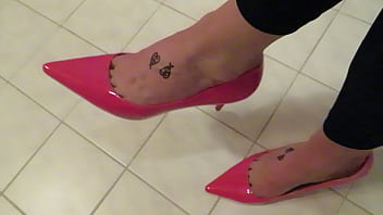 Pink Patent Leather High Heels, Shoeplay By Queen Isabelle-sandrine