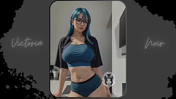 Ai: Vibrant Blue Hair And Dark Glasses Dominatrix - Part 6 - Waifu Models #003