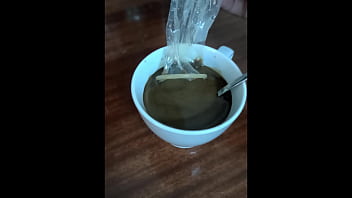 Breakfast With Hot Semen And Coffee