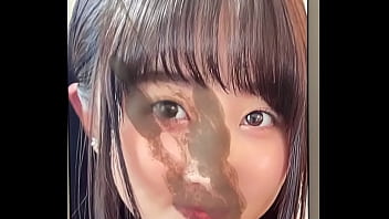 本田望結ちゃんの顔面全体に愛のドロドロ射精　本田望結　ぶっかけ