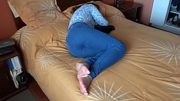 Stepmom Has Wet Dreams And Gets Very Excited And Masturbates, Big Cumshot On Her Tits