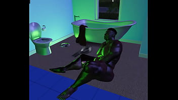 Huge Muscled Nigr Bull Jerks His Massive Cock