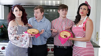 Busty Milfs Penny Barber And Jessica Ryan Caught Their Stepson Jerking Off Excessively - Swapmilf