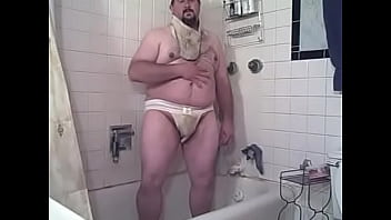 Kspigbear Soaks His Favorite Jock, Then Shoots His Load