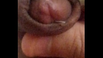 Leaking precum, extreme closeup. July 25, 2024.