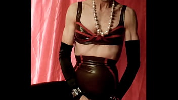 Sissy In Latex Cumming In A Breast Vacuum Cup And Swallowing The Cum After