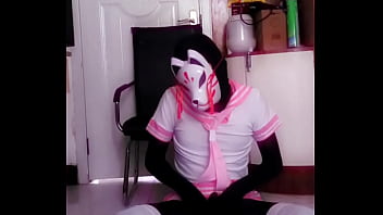 Fox Sex Slave Dressed In Women' Clothing Masturbating