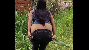 Big Ass Latina Girl Walking Nude Outdoors