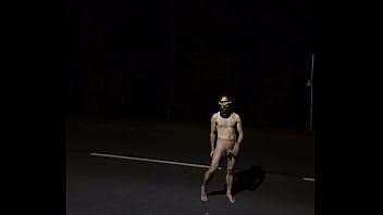 Kicker.scooter Showing His Naked Body In Public By The Main Road And Chasing His Cock