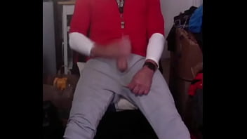 Jockdad87 Shoots A Load Of Cum On A Sneaker In His Baseball Gear