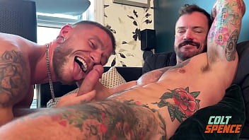 College Student Colt Spence Leaves Class To Give Muscle Stud Callum Colbey Head