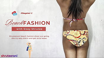 Beach Fashion Part 1 - Solo Indian Trans Crossdressing In Bikini