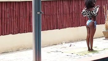 Horny Flower Get Pool Cleaner To Clean Her Pussy Before Fucking Her And His Cum All Over Her Pussy