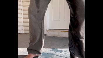 Sissycore Pees Pants On Doorstep