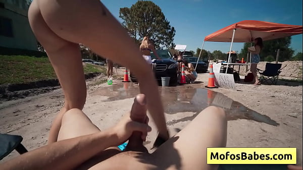 Natural Busty Teen Blonde Fuck Huge Dick Outdoors Near A Car Wash - Jc Wilds, Johnny Love