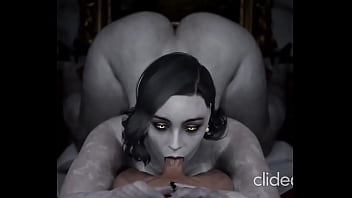 Lady Dimitrescu Sucks A Very Nice Cock