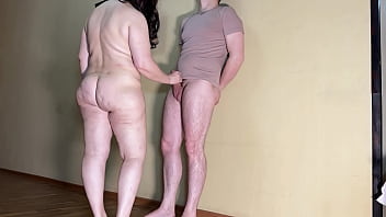 Stepmom Jerked Off Her Stepson' Cock So That He Got Up And Fucked Her In Anal