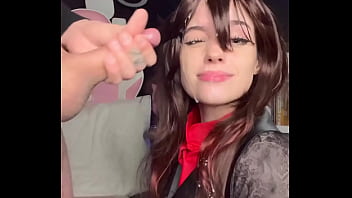 Soogsx Blowjob Facial In Hu Tao Cosplay Genshin Impact Cosplay