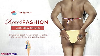 Beach Fashion Part 2 - Solo Indian Trans Crossdressing In Bikini