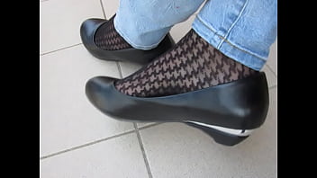 Isabelle-sandrine Loves To Wear Her Ballet Flats, Pantyhose And Jeans