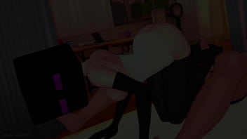 Caliente Hace Cosplay De Enderman Para Follar En La Enfemería Viste Solo Una Toalla