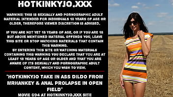 Hotkinkyjo Take In Ass Dildo From Mrhankey _ Anal Prolapse In Open Field