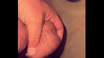 Big Balls Masturbating In Shower
