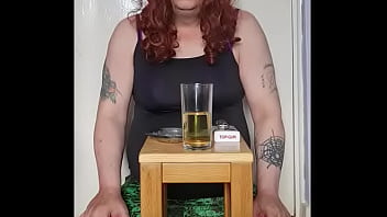 Crossdresser Ranting Smoking And Swallowing His Own Pee