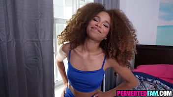 Ebony Teen Bribes Stepbrother With Pussy