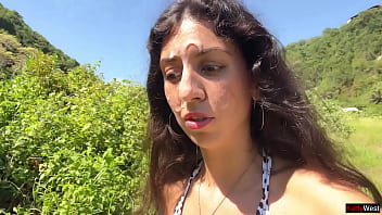 Walking With Hot Cum On My Face On A Public Beach Full Of People - Cumwalk