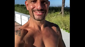 Walking At The Beach - walking, bro, lifeguard, smiling, sunny-day, beach-body, beach-day, happy-guy - Video 226656