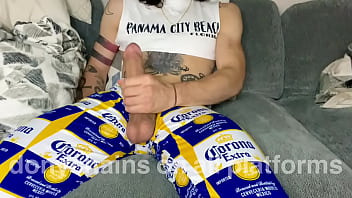 Donychains Stroking His Huge Cock And Cumming