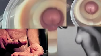 Split Screen Cum Tribute Compilation - My Asian, Busty, Natural Wife