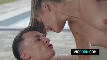 Petite Blonde Babe Tiffany Tatum Fucks With Her Boyfriend By The Pool