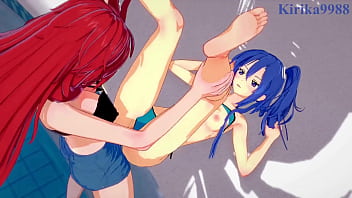 Chris Yukine And Cagliostro And Tsubasa Kazanari And Kanade Amō Intense Lesbian Play And Futanari Sex. - Symphogear Hentai